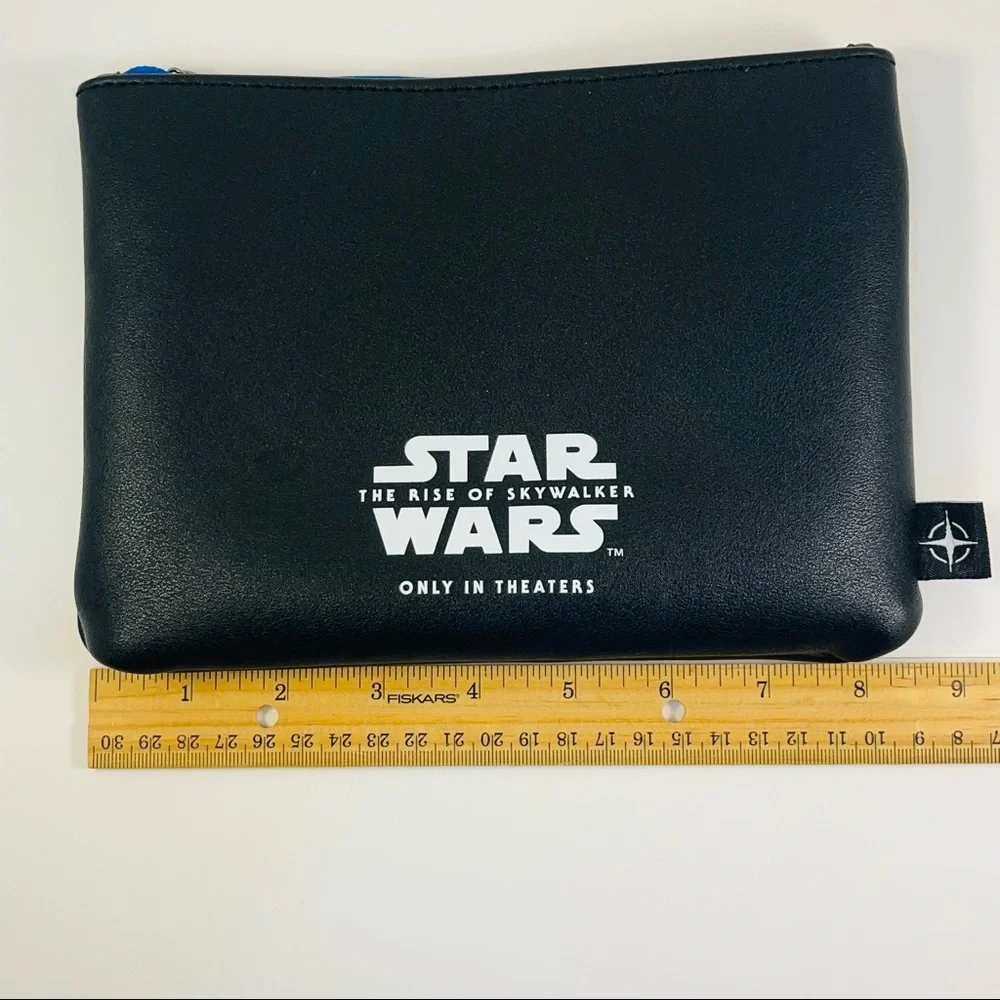 Star Wars Rise Of Skywalker Black Vinyl Clutch Cosmetics Makeup Bag Lucas Film